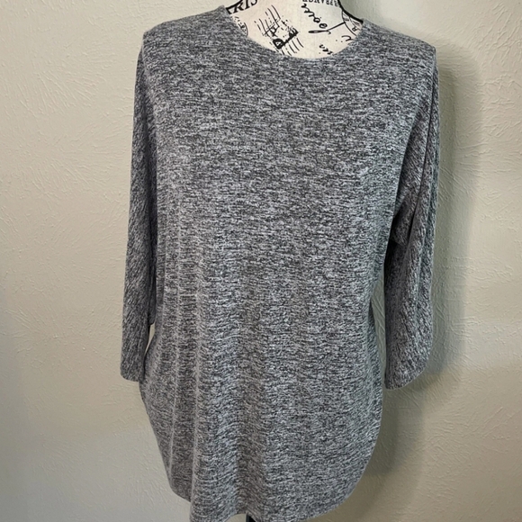 Premise Heather Gray 3/4 Sleeve Top 2X - Picture 1 of 7
